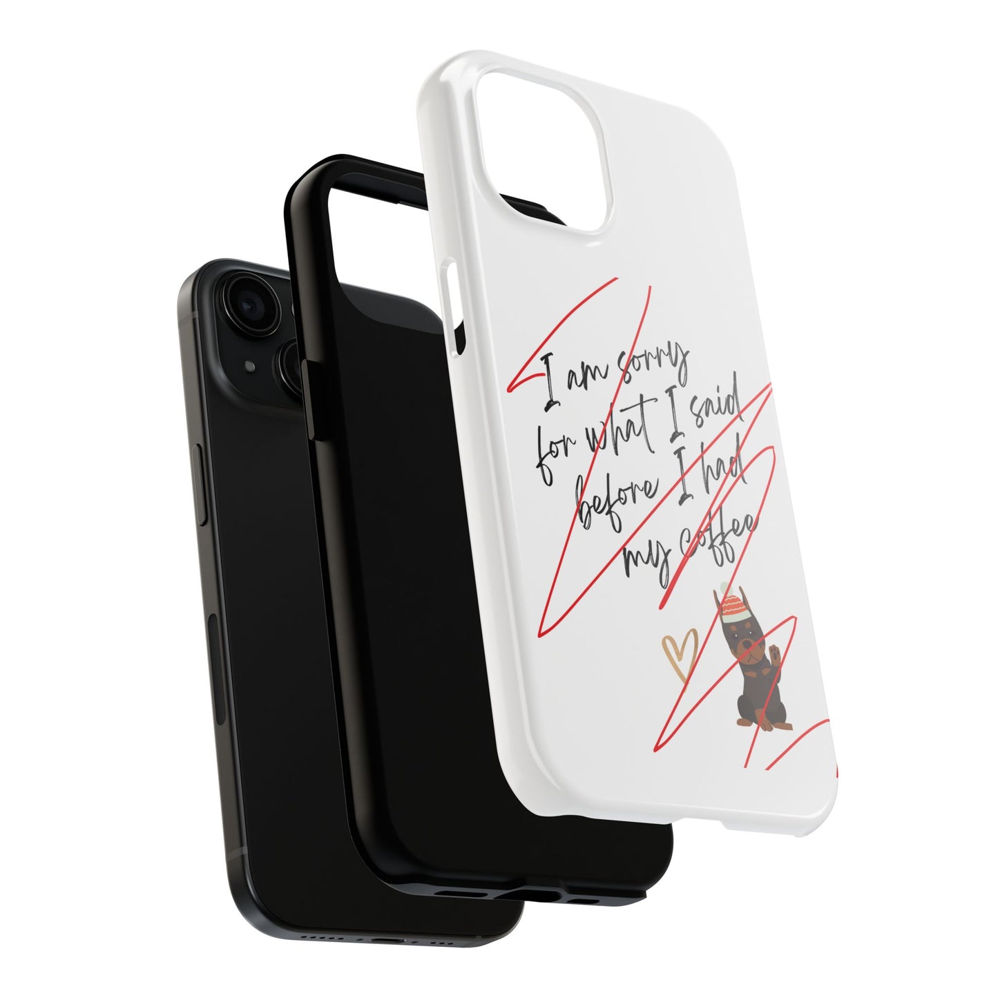 Funny Doberman iPhone phone case Tough Phone Cases