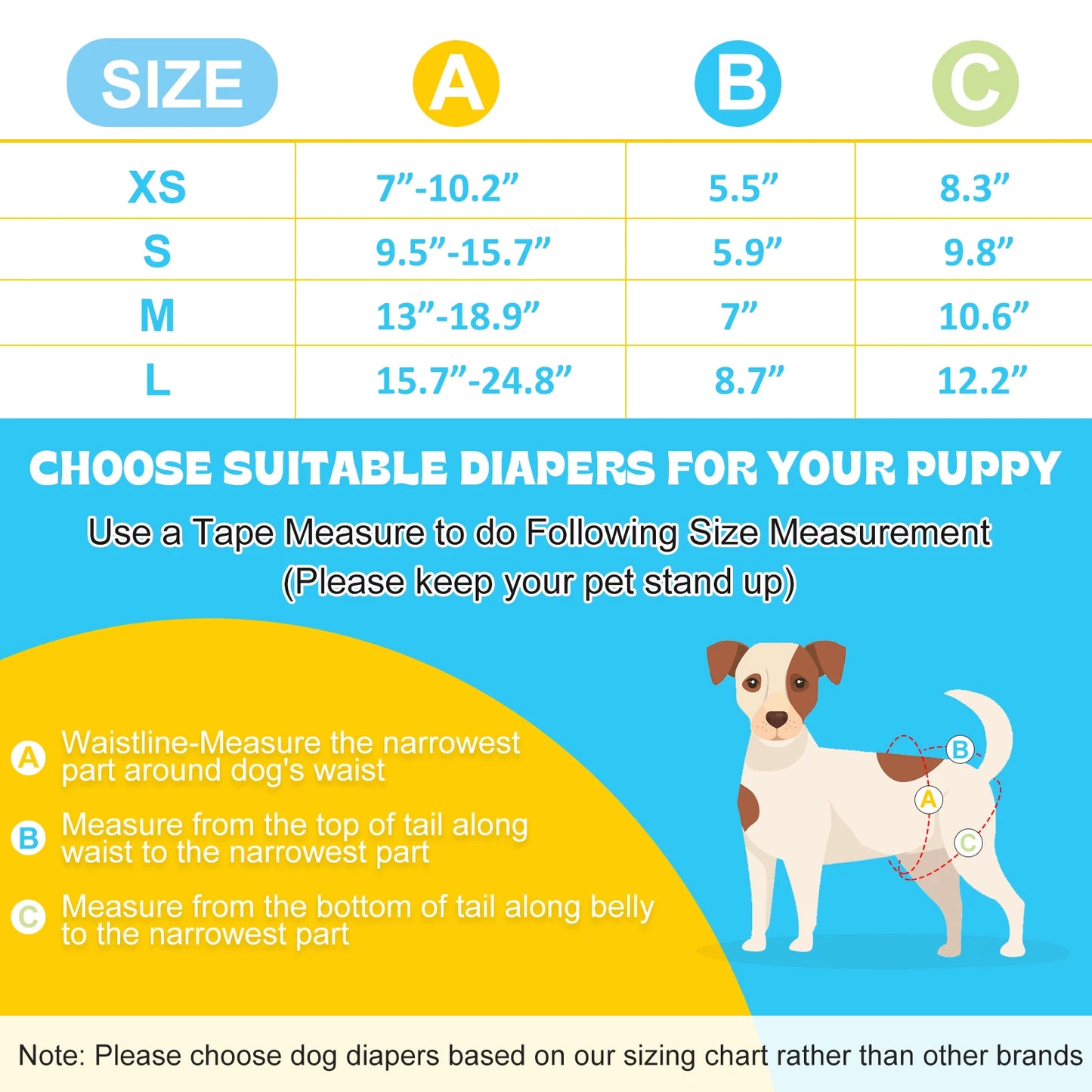 Adjustable Dog Diapers Female Reusable Washable Diapers Dog For Small Middle Flower pattern Dog dress