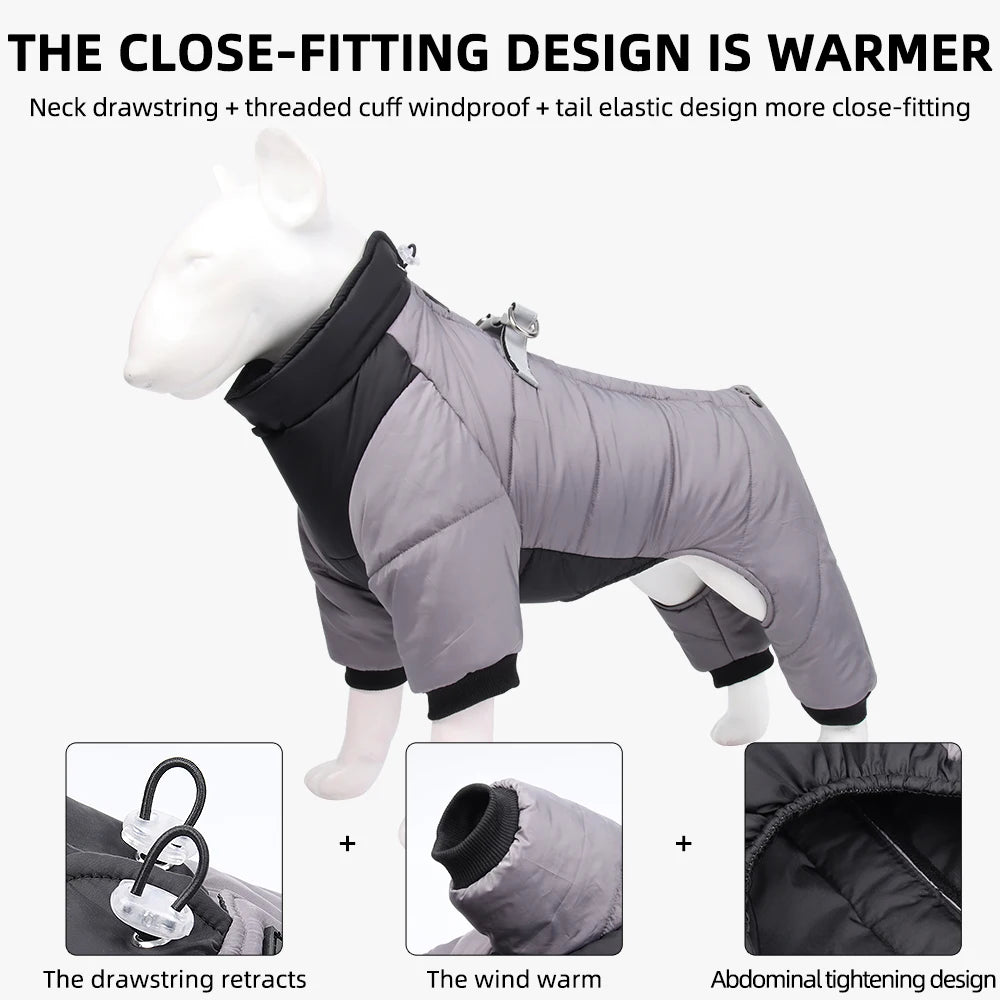 Winter Waterproof Dog Jacket – Warm Thicken Coat for Small & Medium Dogs