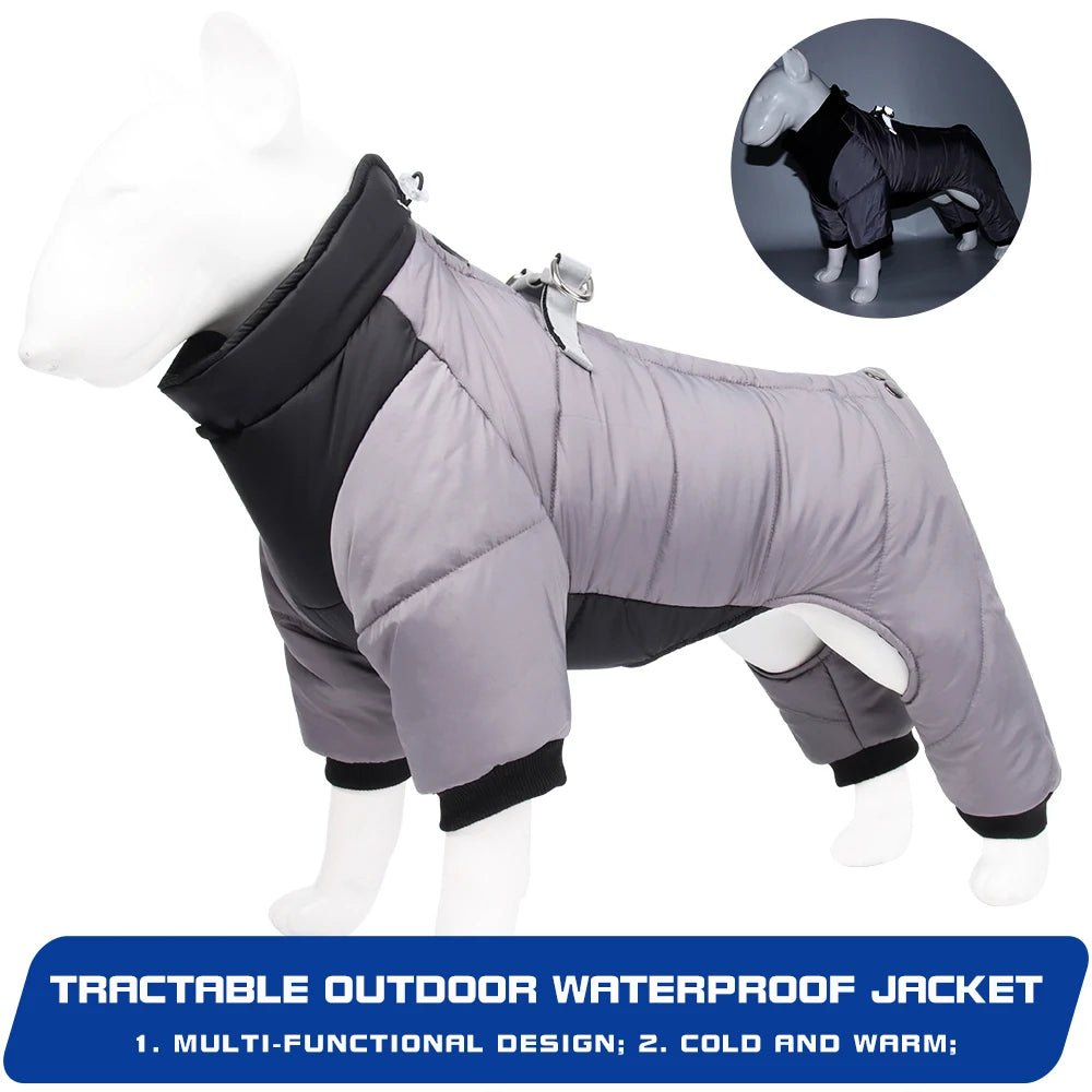 Winter Waterproof Dog Jacket – Warm Thicken Coat for Small & Medium Dogs