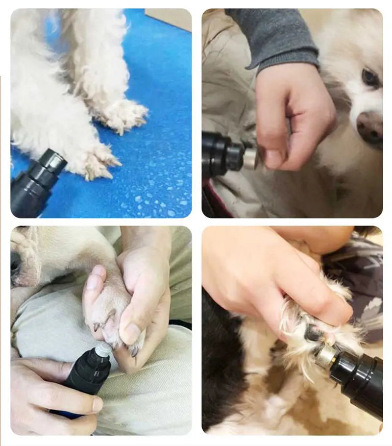 Painless USB Charging Dog Nail Grinders Rechargeable Pet Nail Clippers Quiet Electric Dog Nail Grooming Trimmer Tools