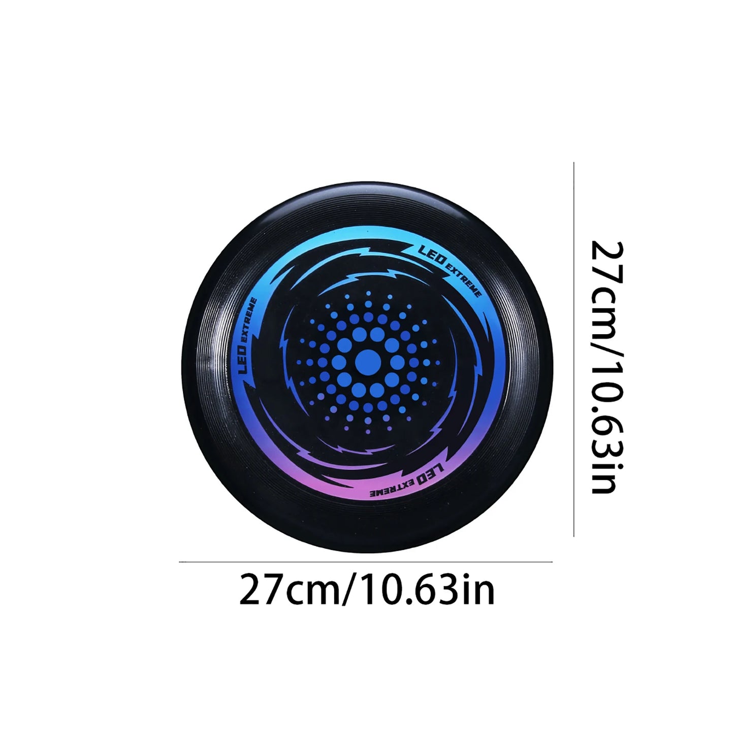 1PC LED Flying Disc, 49LED Luminous Decompression Throwing Disc Toy, 10.63in Lightweight Stress Disc Toy for Outdoor Sports Game