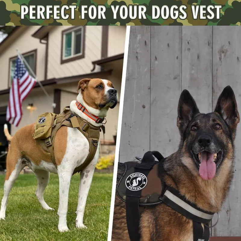 1 Pc Squirrel Patrol Patch Funny for Dog Vest Dog Harness and Backpacks Caps Jackets