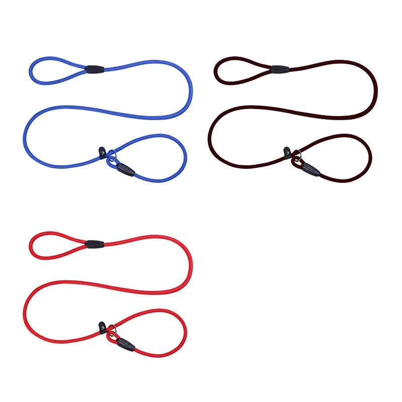 Pet Puppy Dog Leash Slip Rope Lead Leash Nylon Slip Chains Collar No Pull Training Lead Leashes for Small Dogs