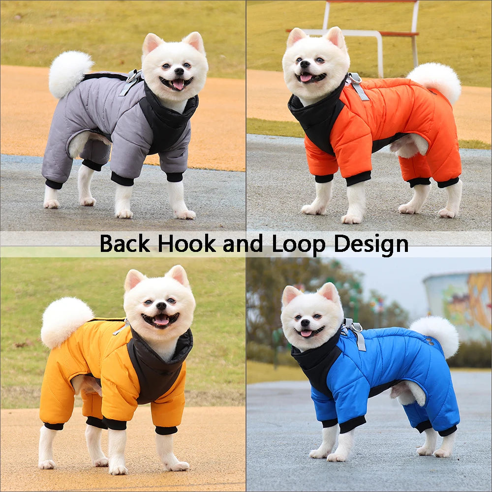 Winter Waterproof Dog Jacket – Warm Thicken Coat for Small & Medium Dogs