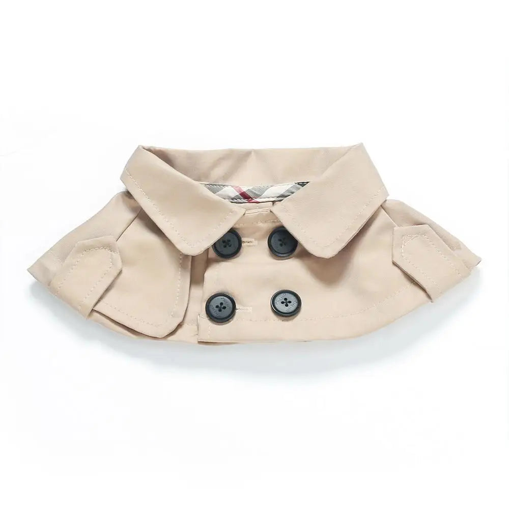 Fashion British Style Dog Cloak Windbreaker CorgiFrench Bulldog Pet Dog Bib Pet Clothing Cape Pets Costume Trench For Small Dog