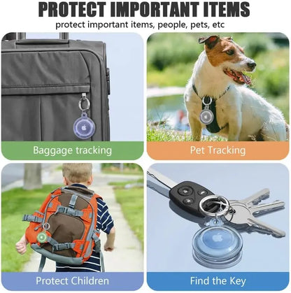IPX8 Waterproof For Airtag Apple Airtags with Keychain AirTag Case Luggage Dog Collar Keys For Airtag Holder