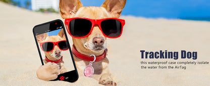 IPX8 Waterproof For Airtag Apple Airtags with Keychain AirTag Case Luggage Dog Collar Keys For Airtag Holder
