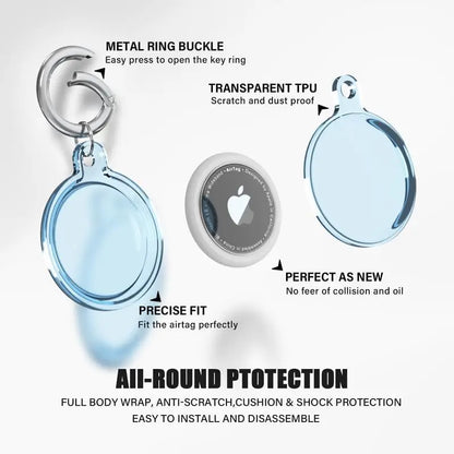 IPX8 Waterproof For Airtag Apple Airtags with Keychain AirTag Case Luggage Dog Collar Keys For Airtag Holder